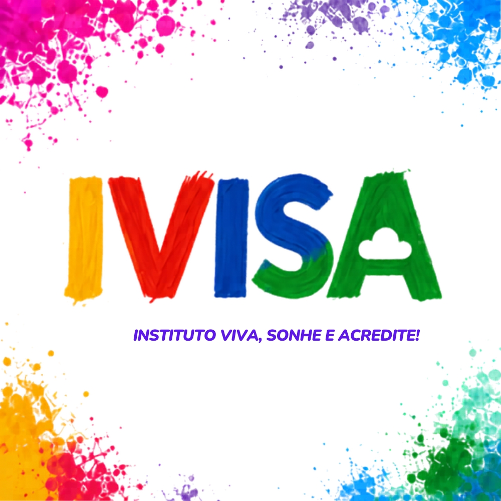 Arte colorida com a logo do Instituto IVISA