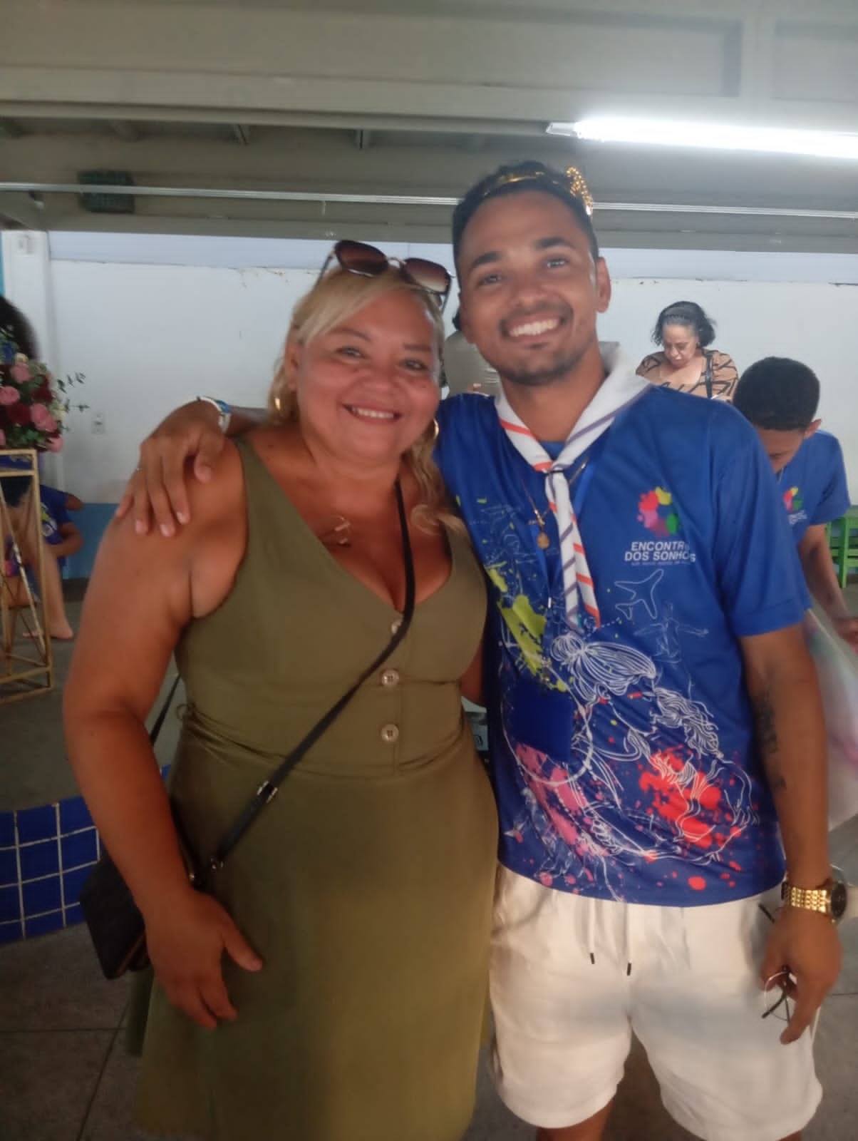 Momento de refeição coletiva no Encontro dos Sonhos